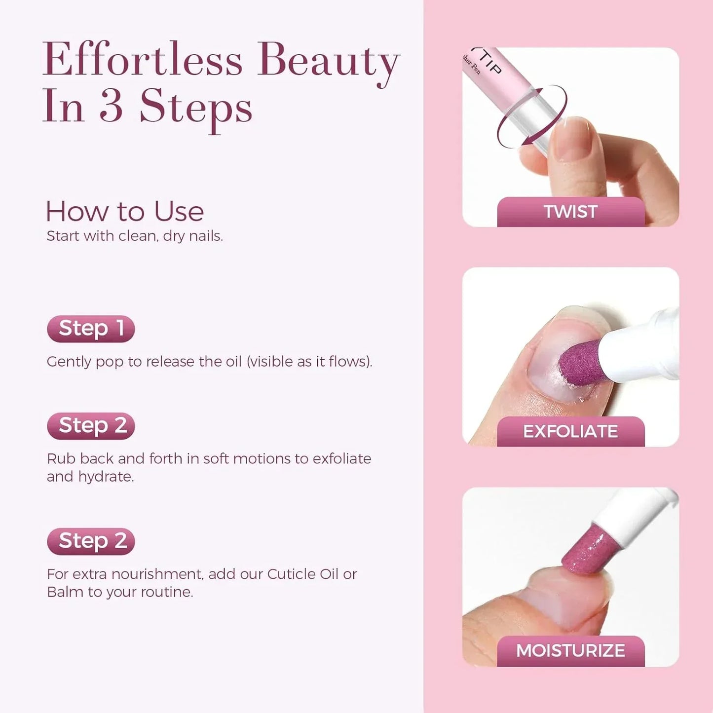 Cuticle Oil Pen and Pusher