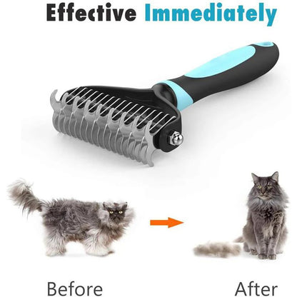 Pro Deshedding Brush for Cats & Dogs
